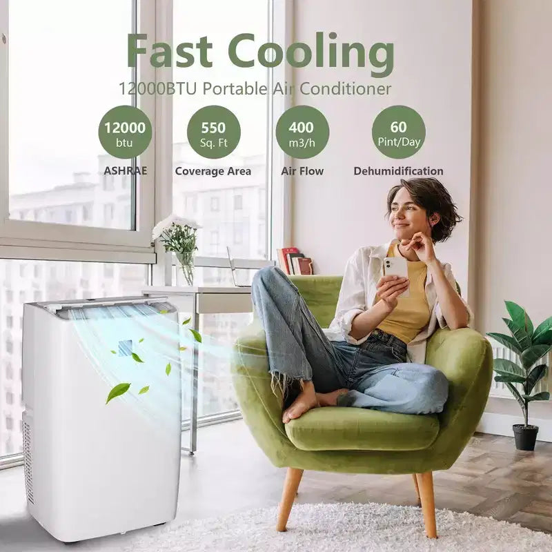 Condizionatori Portatili da 12000 BTU per Camera da Letto fino a 50 mq