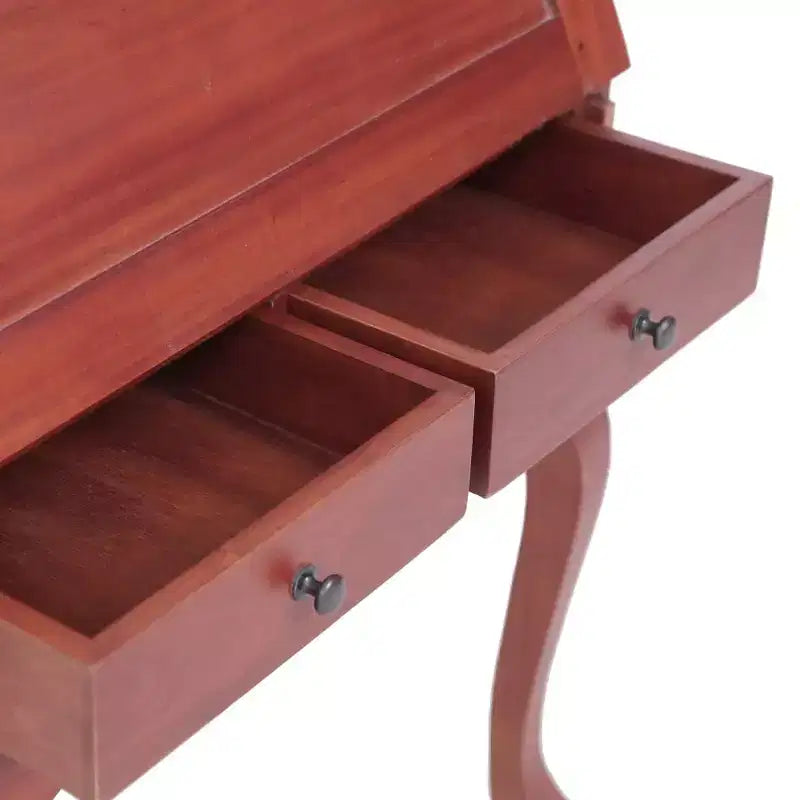 Scrittoio Segretario Marrone Legno massello di mogano 78 x 42 x 103 cm