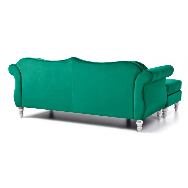 Divano Hollywood Velvet con Chaise Longue Reversibile