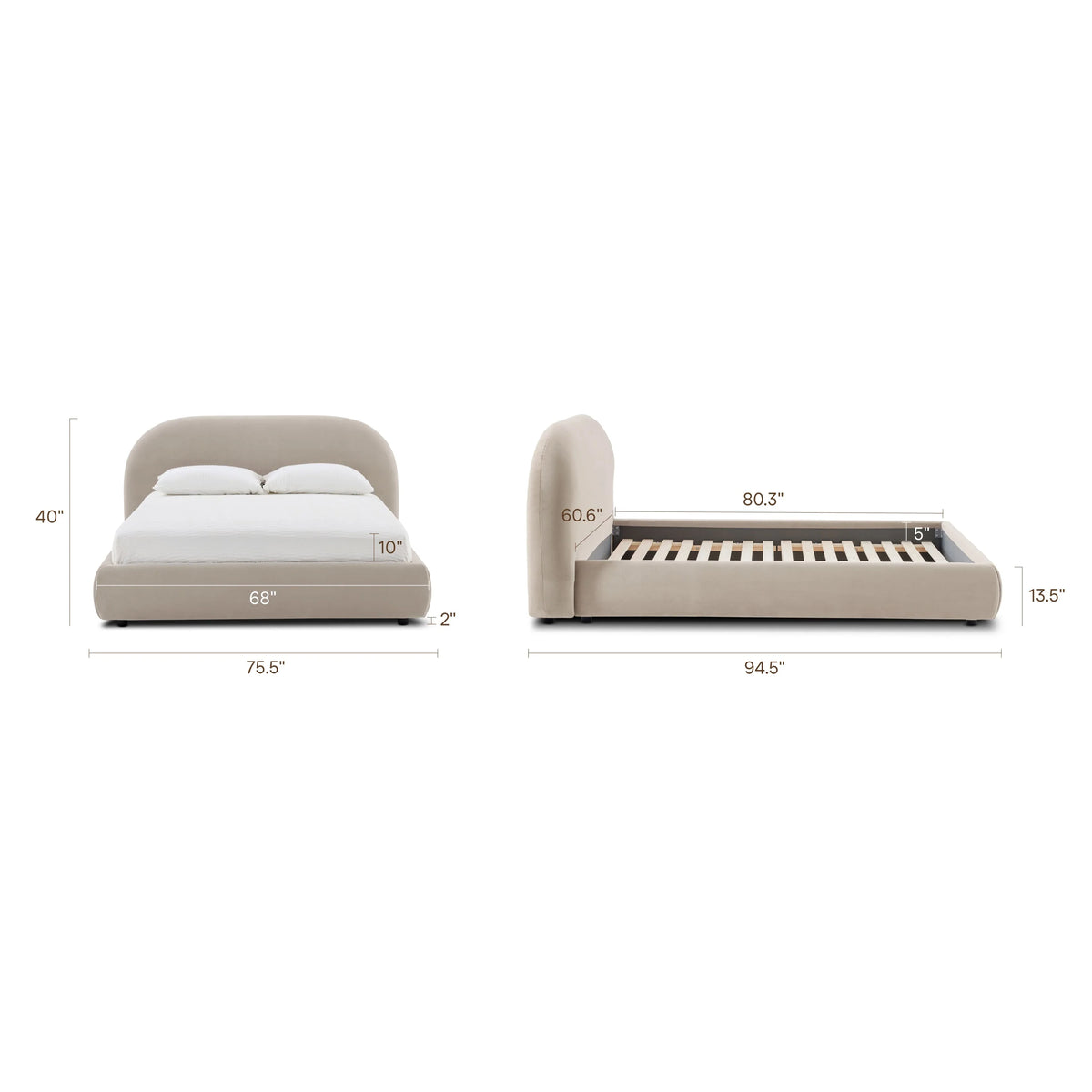 Letto | Marrone Dune | Queen
